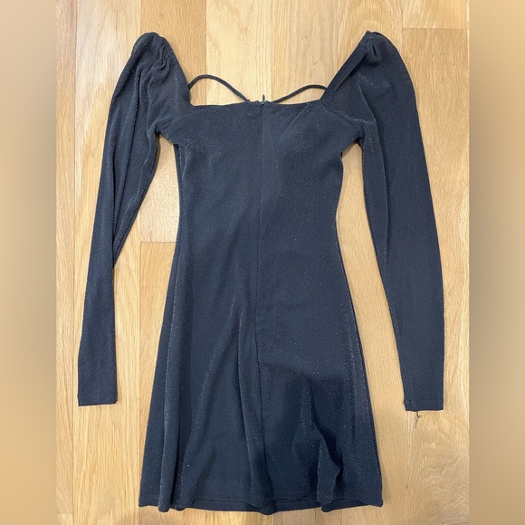 Princess Polly Gray Shimmer Dress - Picture 3 of 4